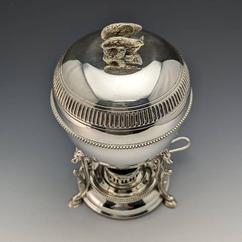 Around 1910 British Antique Silver Plated Egg Codler Walker and Hall